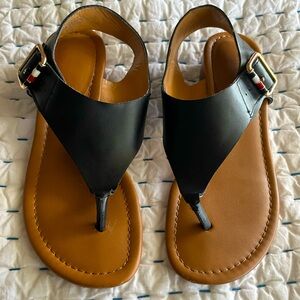 Tommy Hilfiger Kamea Sandals 6.5 Black Thong
